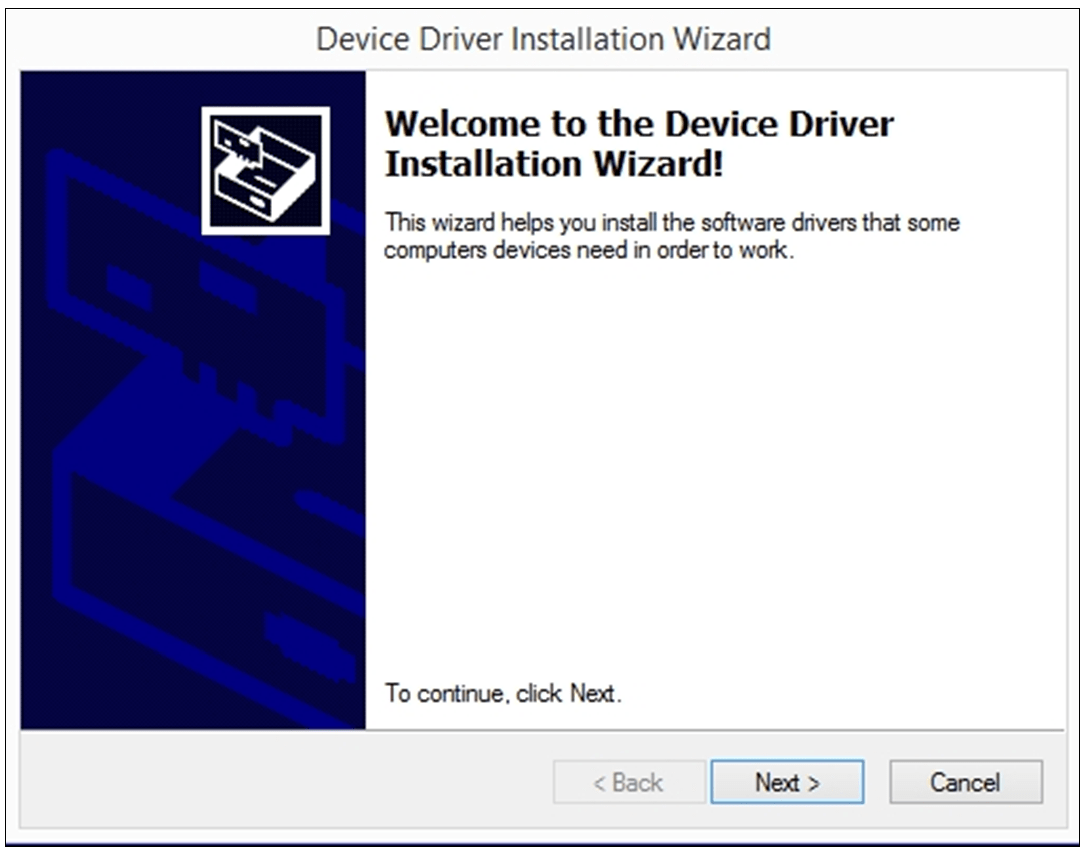 Acclima Device Driver Installation Screen