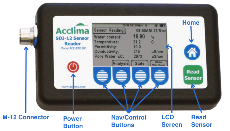 Acclima SDI-12 Soil Sensor Reader with Labels
