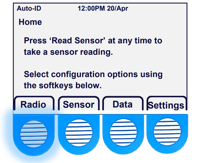 Acclima Sensor Reader Radio Button Pressed