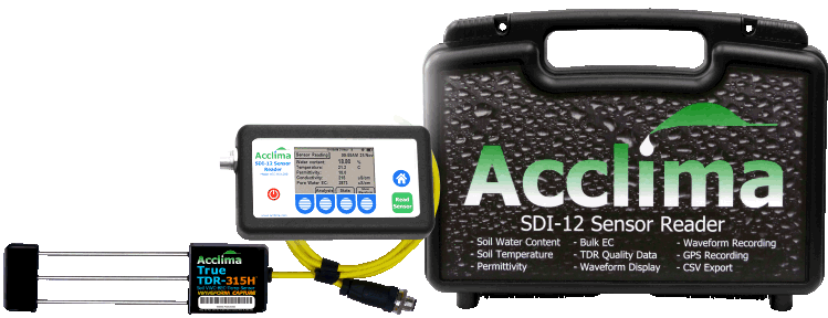 Acclima SDI-12 TDR Soil Moisture Sensor Reader Kit